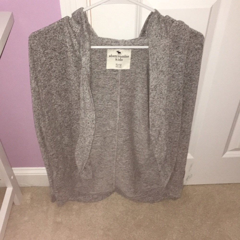 Heather grey oversized hooded cardigan